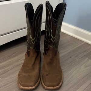 J.B. Dillon Brown and Green Cowboy Boots